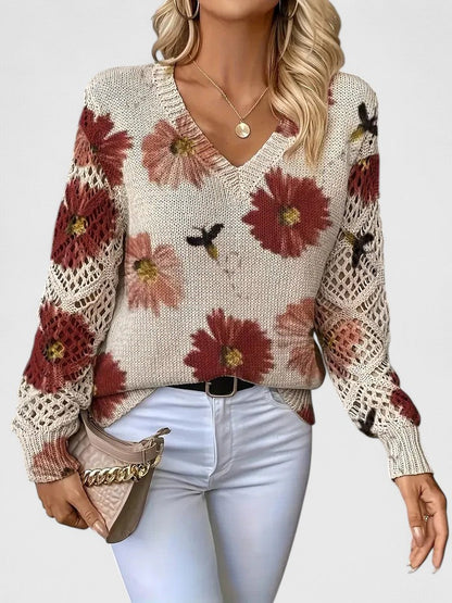 CHARLIE – SUÉTER DE PUNTO CON ENCANTO FLORAL