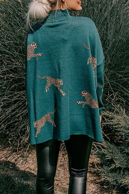 VIDA – TOP CASUAL VINTAGE CON ESTAMPADO DE TIGRE Y LEOPARDO