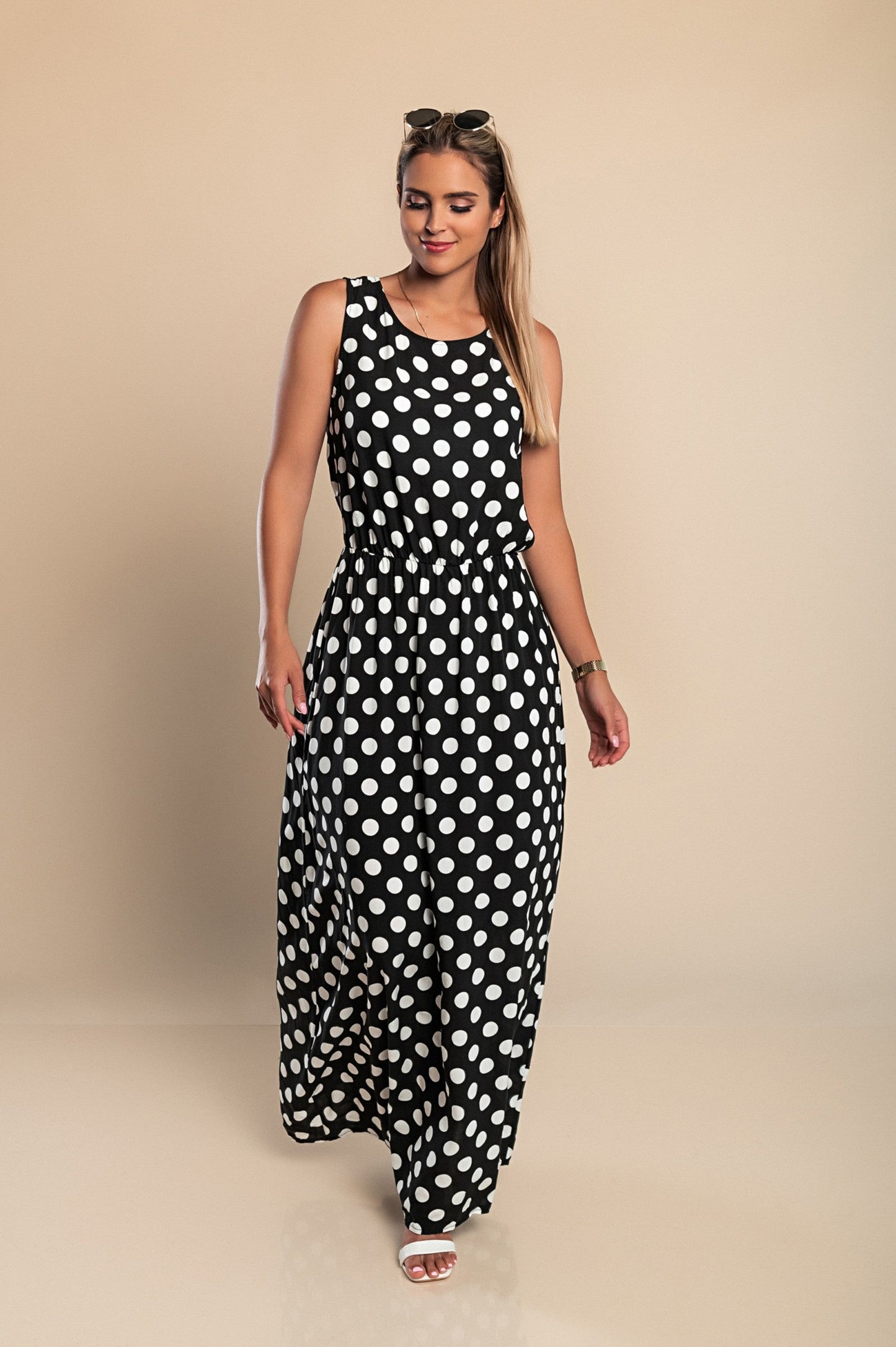 Ámbar | Vestido Largo de Lunares