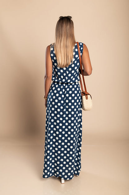 Ámbar | Vestido Largo de Lunares