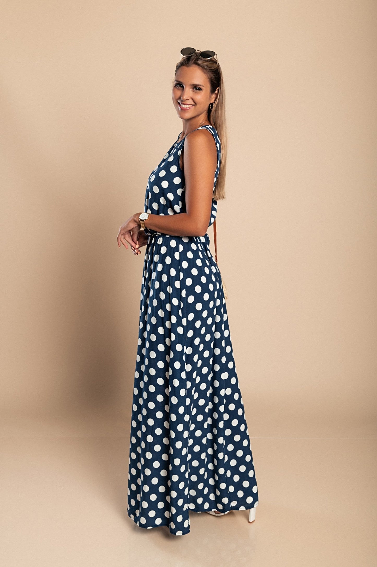 Ámbar | Vestido Largo de Lunares