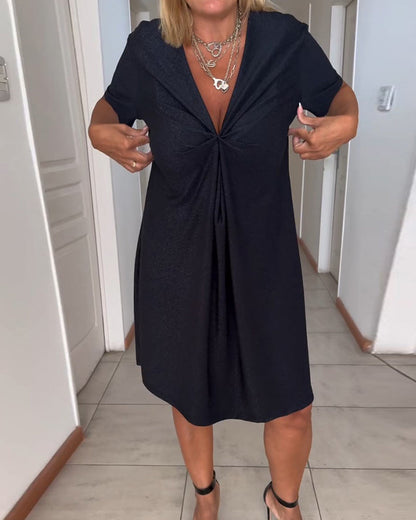 Michelle | Vestido Casual Arrugado con Escote en V