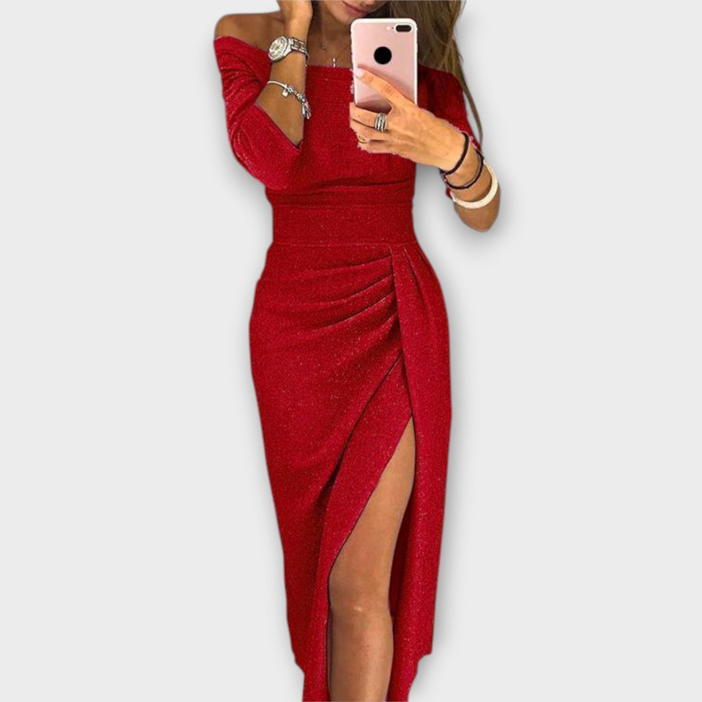 Lena - Vestido Elegante Sin Hombros