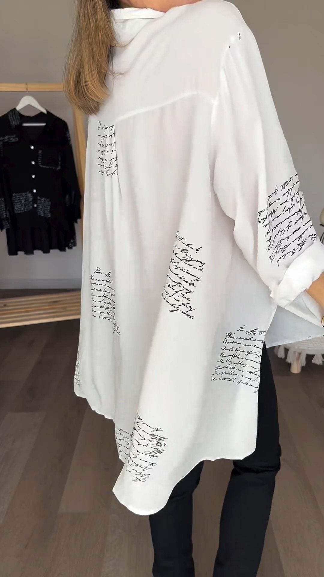 Skylar – Camisa de botones manuscrita