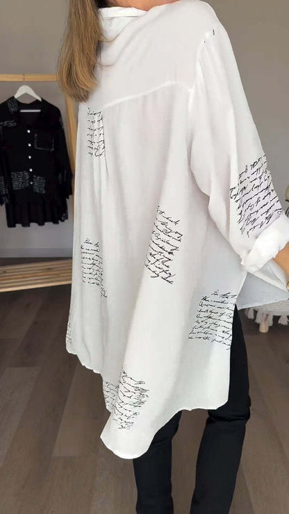Skylar – Camisa de botones manuscrita