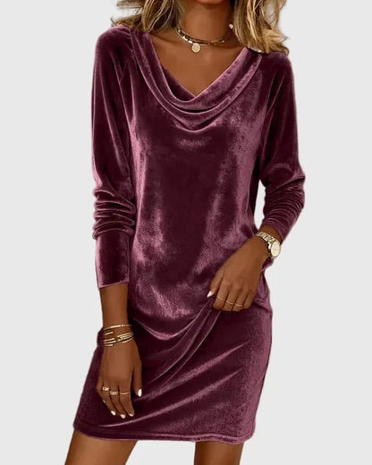 Frosina | Vestido de Terciopelo Corte Suelto