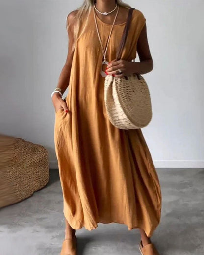BLOME - Vestido midi boho sin mangas