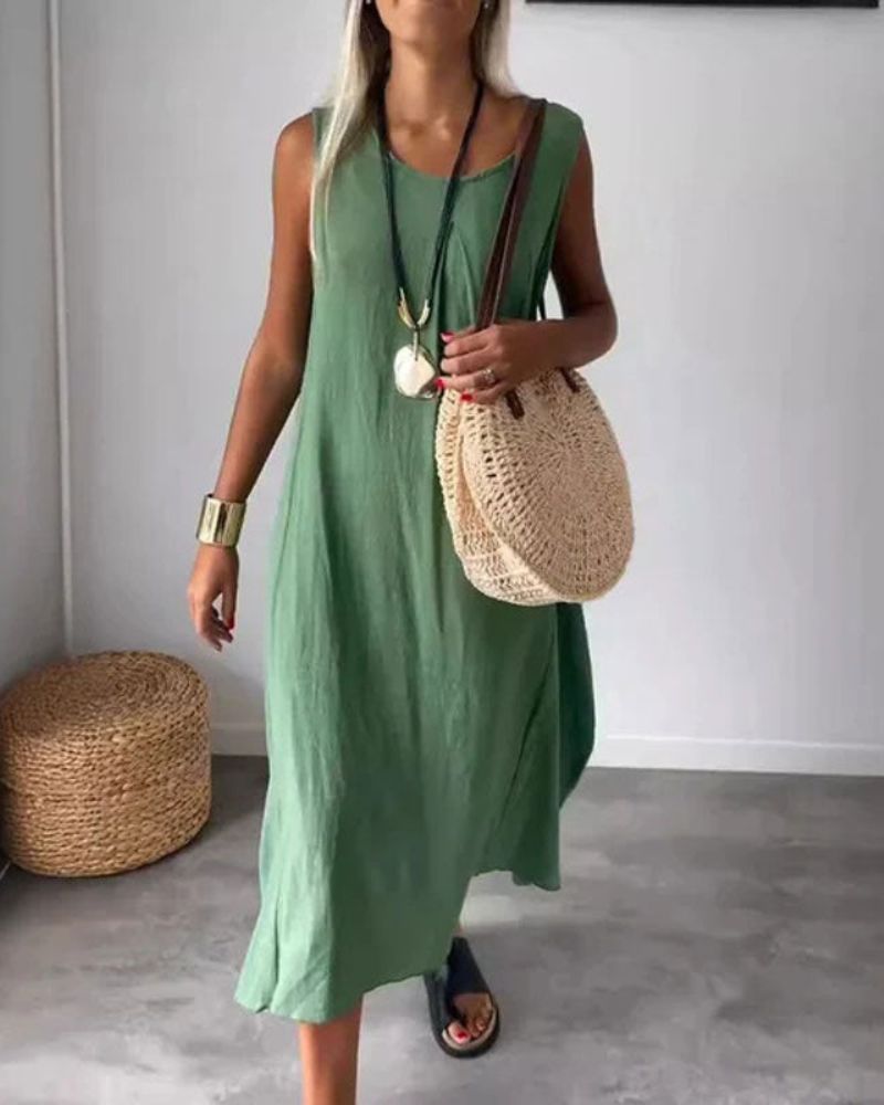 BLOME - Vestido midi boho sin mangas