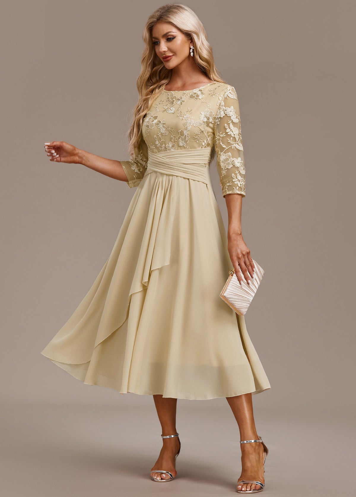ANDREA – VESTIDO ELEGANTE DE CHIFFON FLORAL