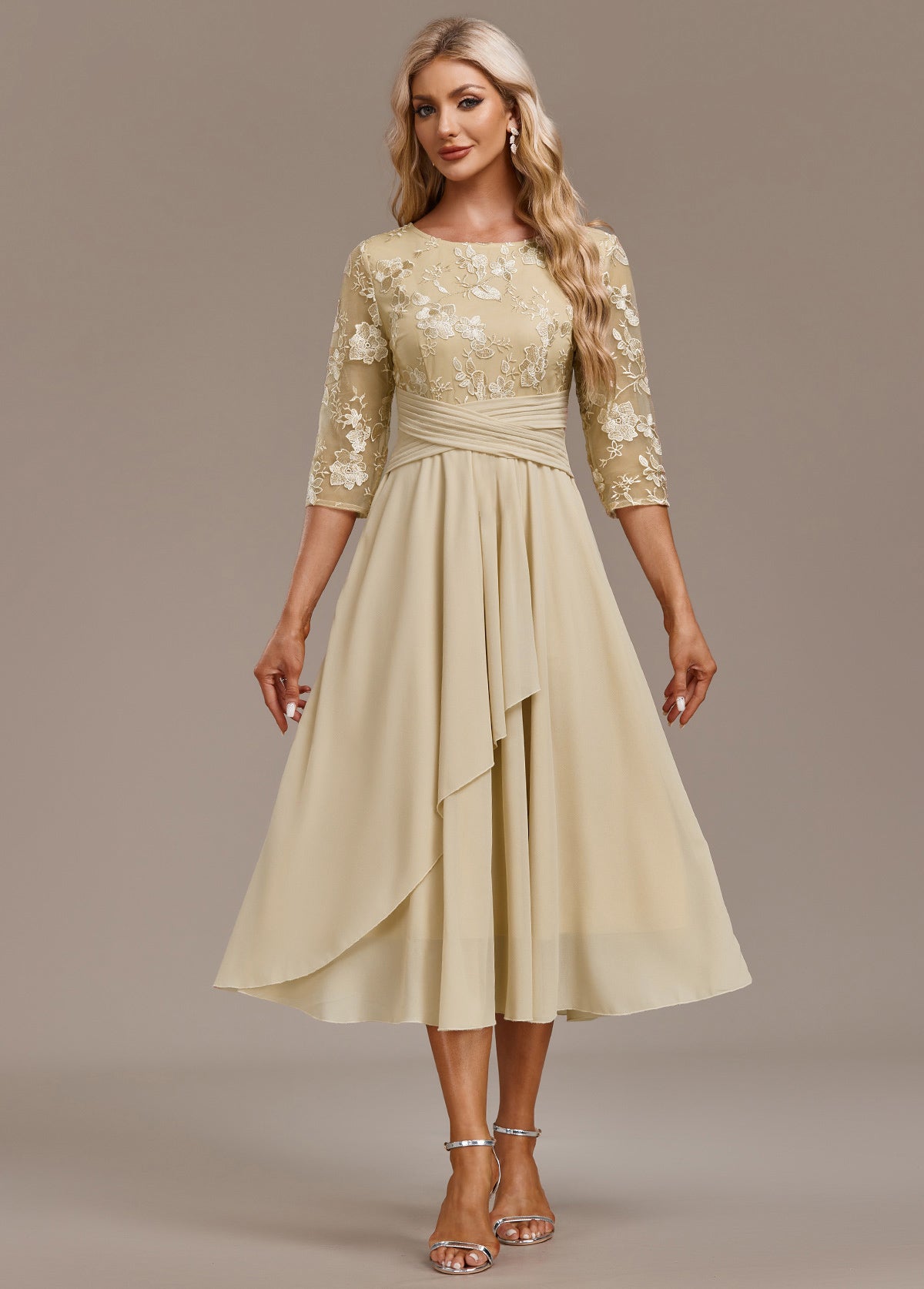 ANDREA – VESTIDO ELEGANTE DE CHIFFON FLORAL