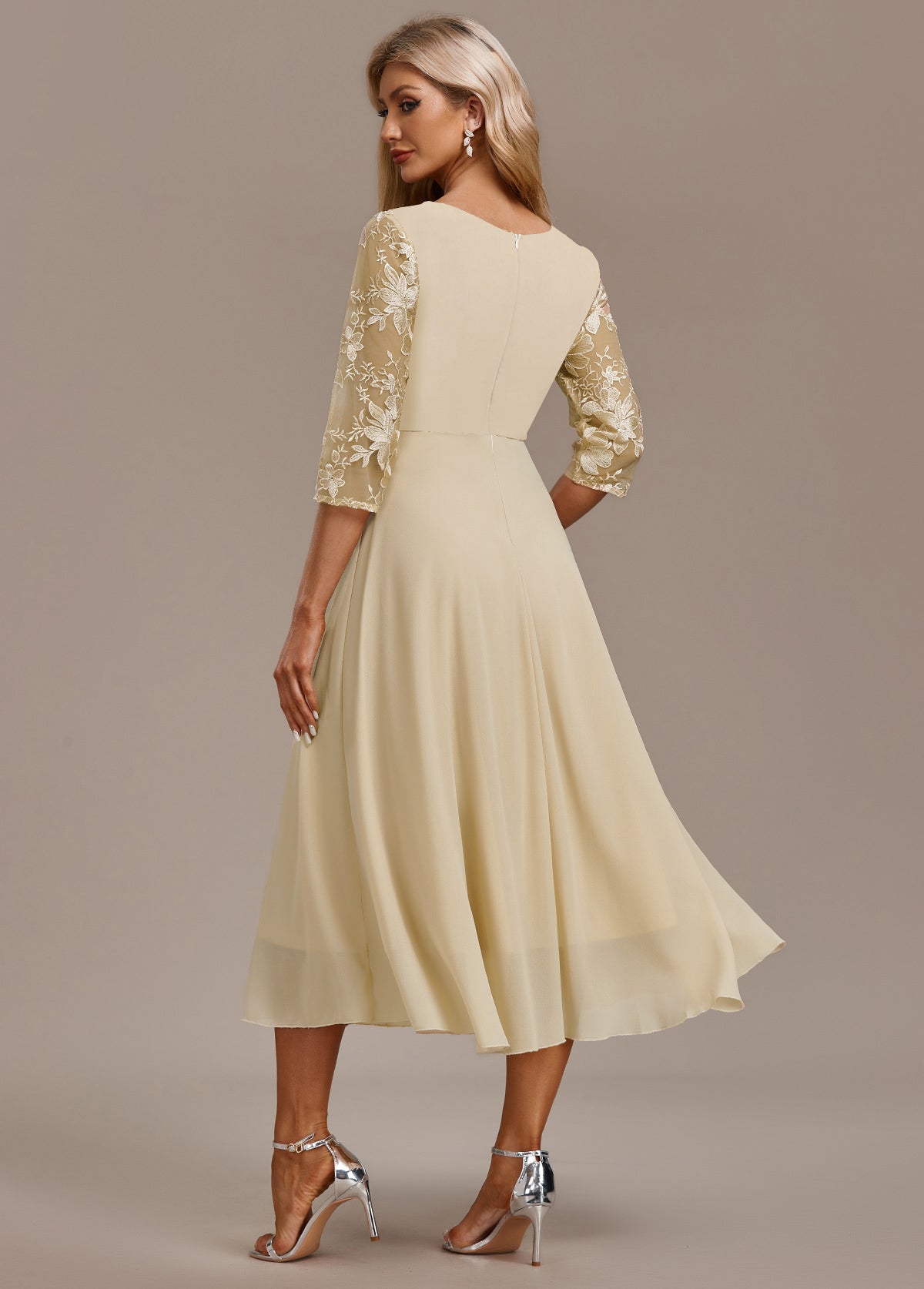 ANDREA – VESTIDO ELEGANTE DE CHIFFON FLORAL