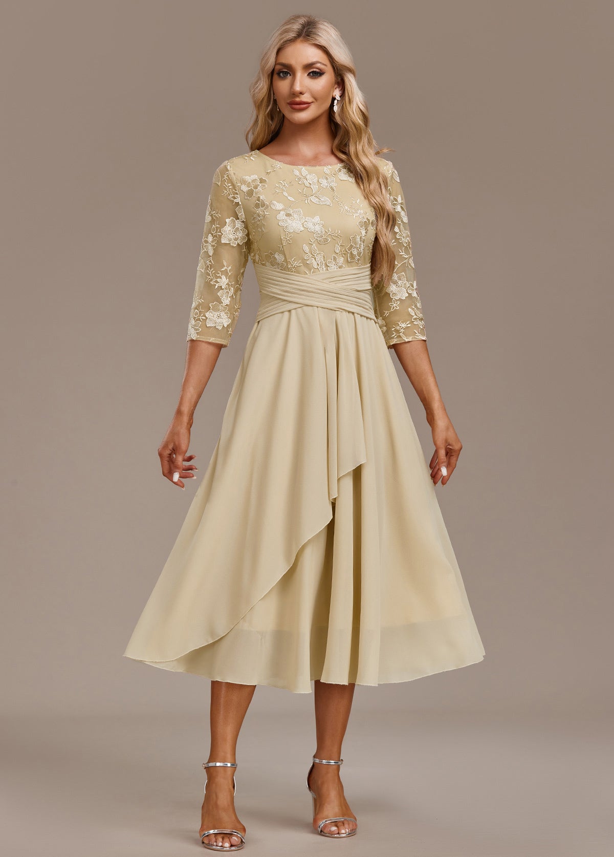 ANDREA – VESTIDO ELEGANTE DE CHIFFON FLORAL