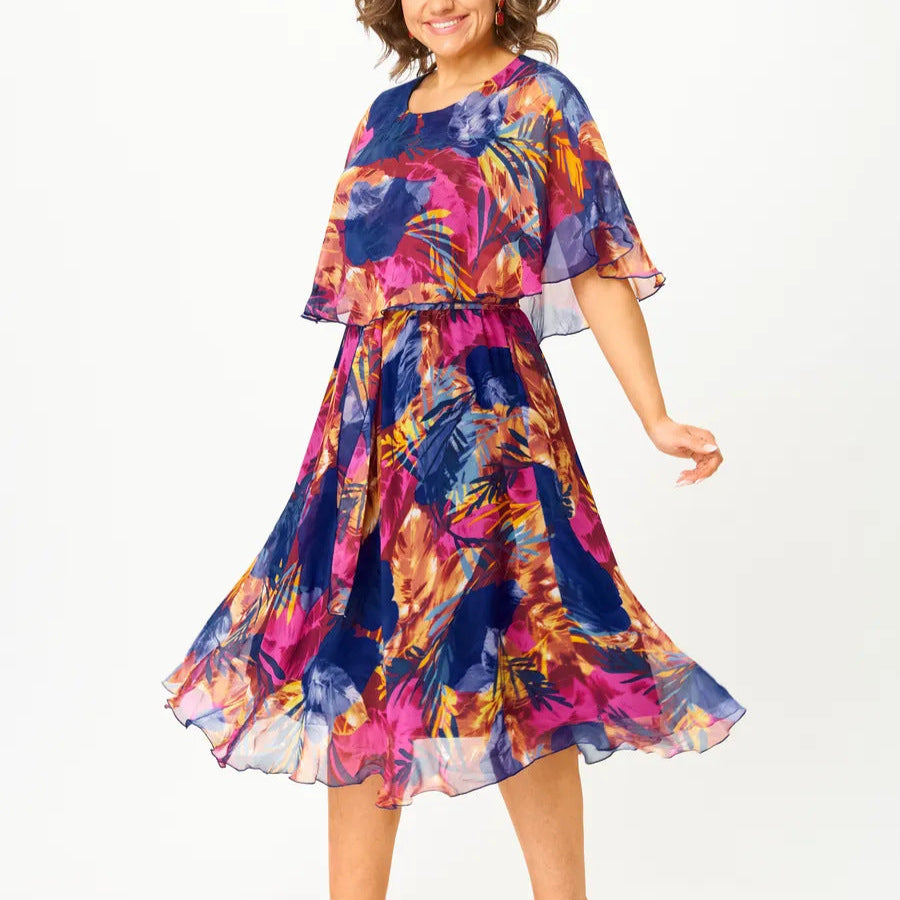 AYALA | VESTIDO DE CHIFFON CÓMODO TALLA PLUS