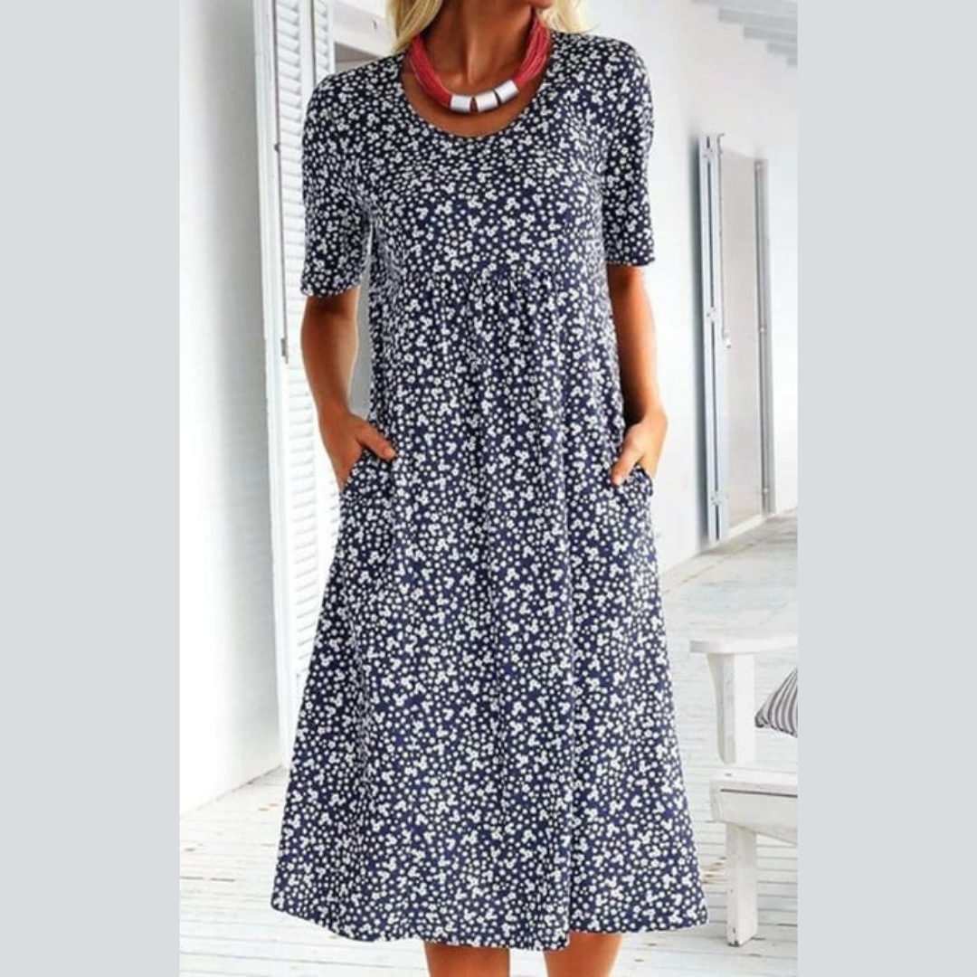 WINNY - VESTIDO MIDI CHIC CON ESTILO FLORAL