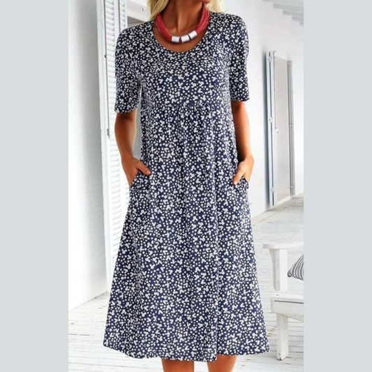 WINNY - VESTIDO MIDI CHIC CON ESTILO FLORAL