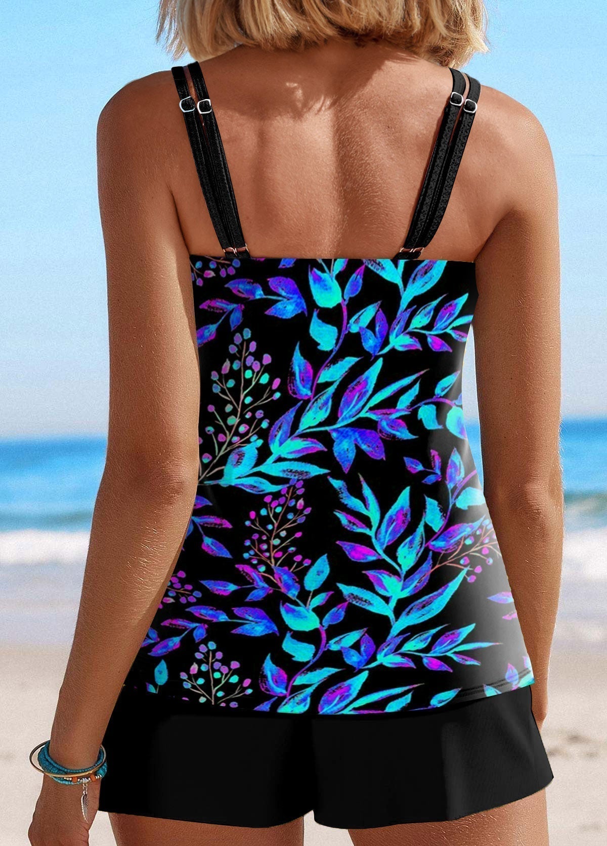LUREYA – CONJUNTO DE TANKINI CON ESTAMPADO FLORAL