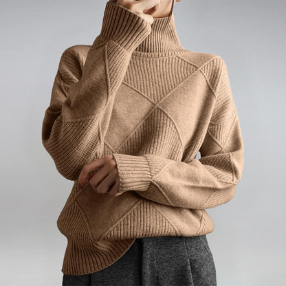 Lauren | Suéter de Cuello Alto de Cachemira Luxe