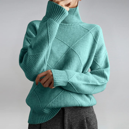 Lauren | Suéter de Cuello Alto de Cachemira Luxe