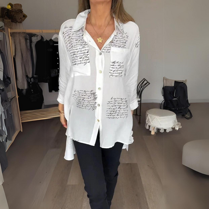 Skylar – Camisa de botones manuscrita
