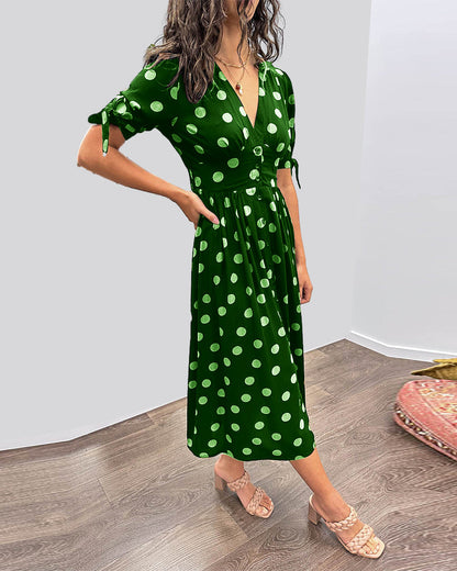 Maria | Vestido de Lunares con Botones