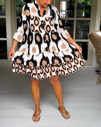 Talia - Vestido Midi Impreso
