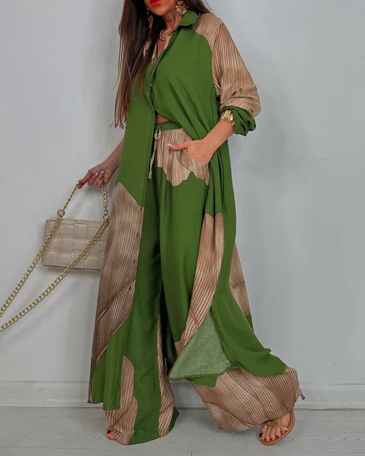 AMARA – CONJUNTO DE DOS PIEZAS CON DRAPEADO ELEGANTE