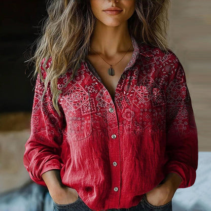 BLUSA VINTAGE IMPRESA NIVES
