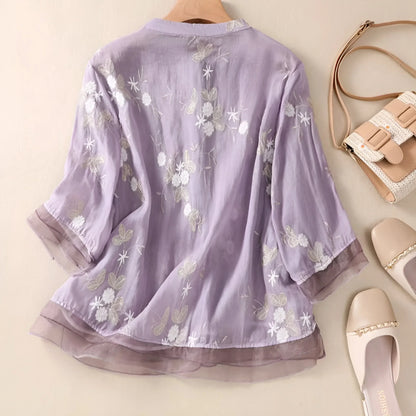 Carmelita – Blusa Transparente Bordada