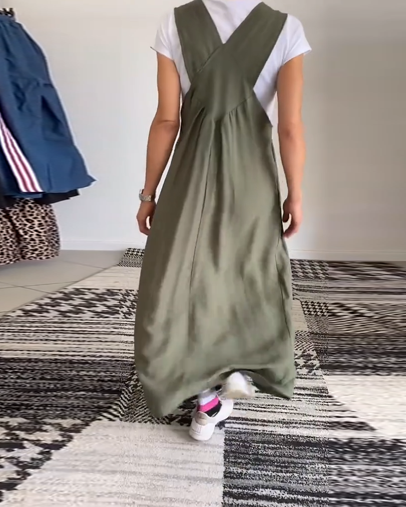 Grace™ - Vestido Casual de Tirantes de Color Sólido