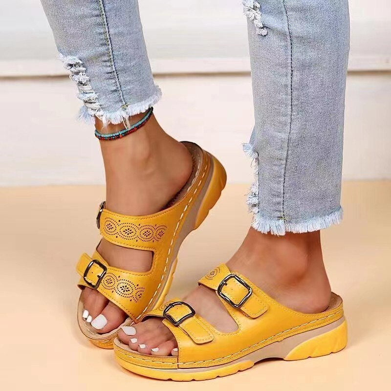 Orthoflex - Sandalias ortopédicas con doble velcro
