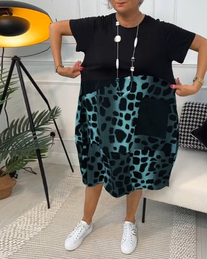 Olivia | Vestido Casual Impreso con Bolsillos