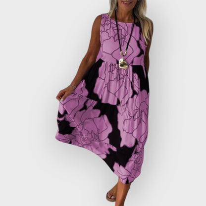 EVITA – VESTIDO FLORAL ELEGANTE CON HOMBROS DESCUBIERTOS