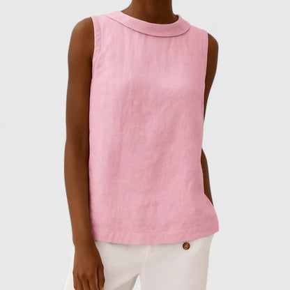 Anastine | Top Elegante con Cuello Enrollado