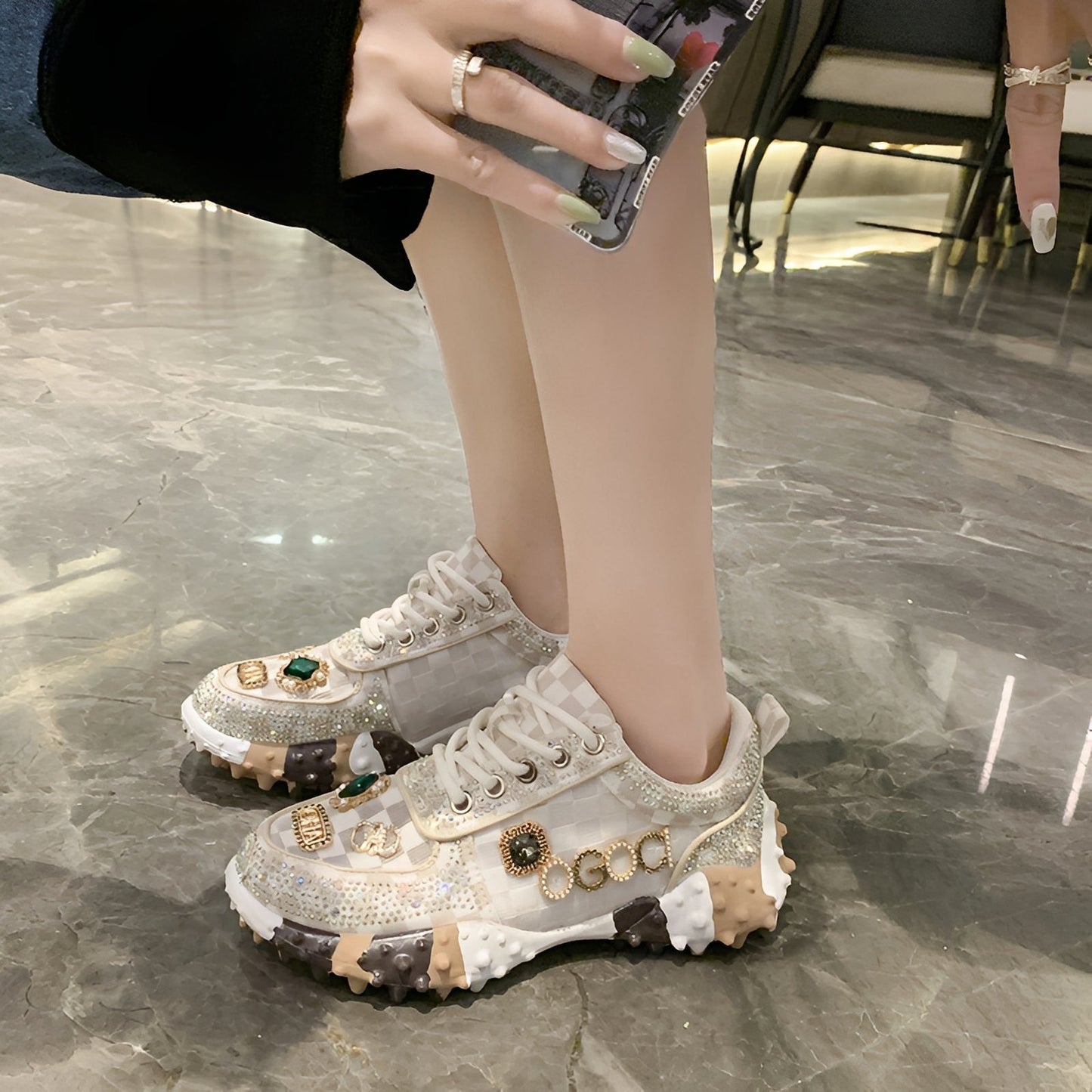 Bethan - Zapatos Brillantes Elegantes para Mujeres