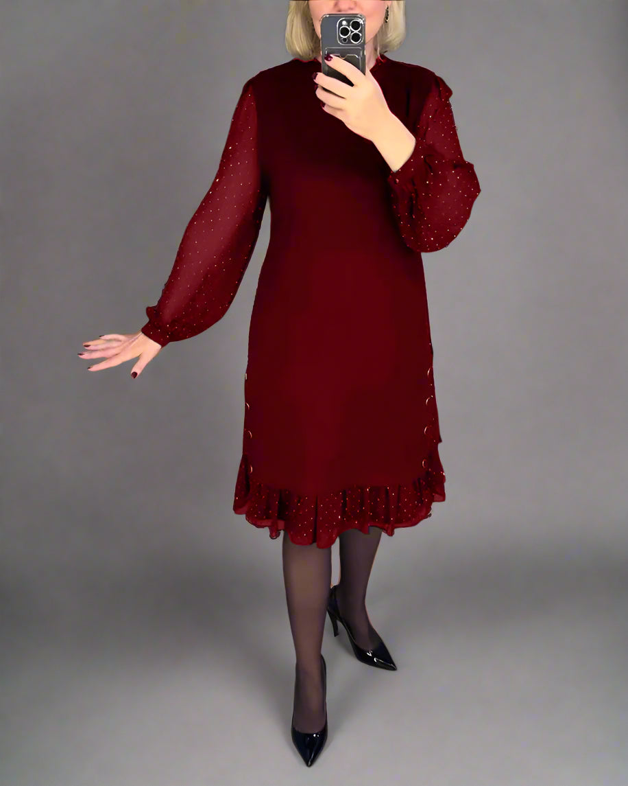 Swenthilda | Vestido Elegante de Otoño con Corte Que Favorece la Figura