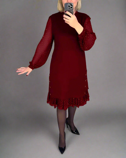 Swenthilda | Vestido Elegante de Otoño con Corte Que Favorece la Figura