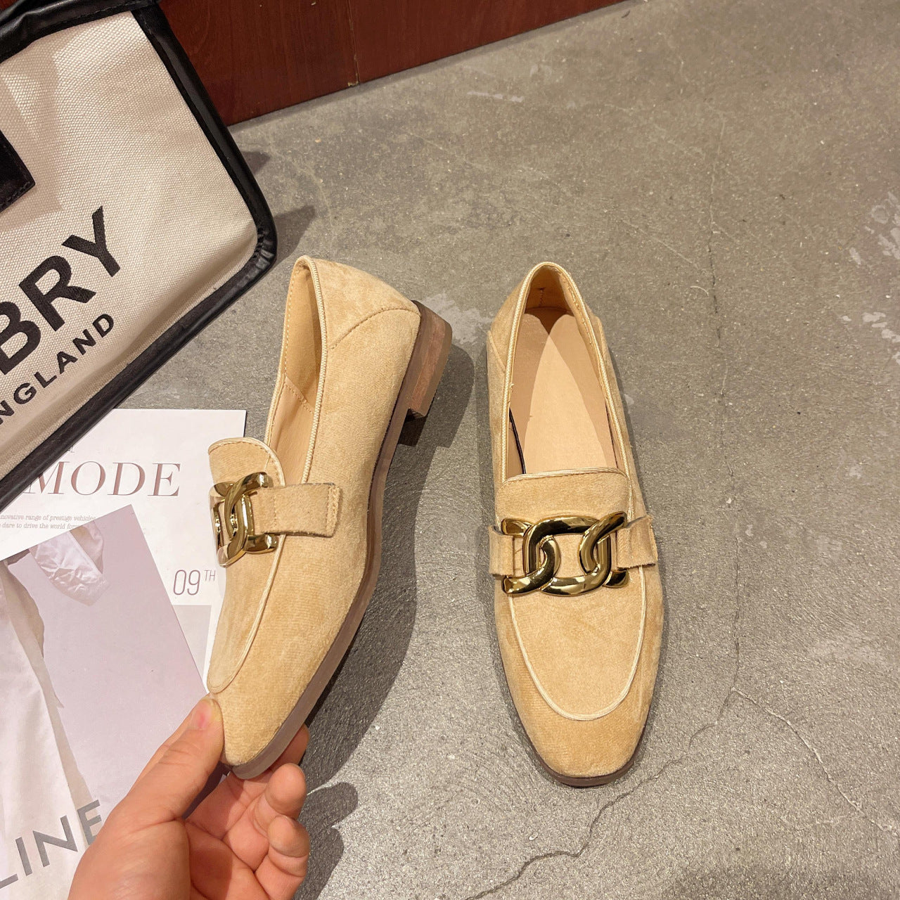 Alice - Clásicos, mocasines de ante para mujer