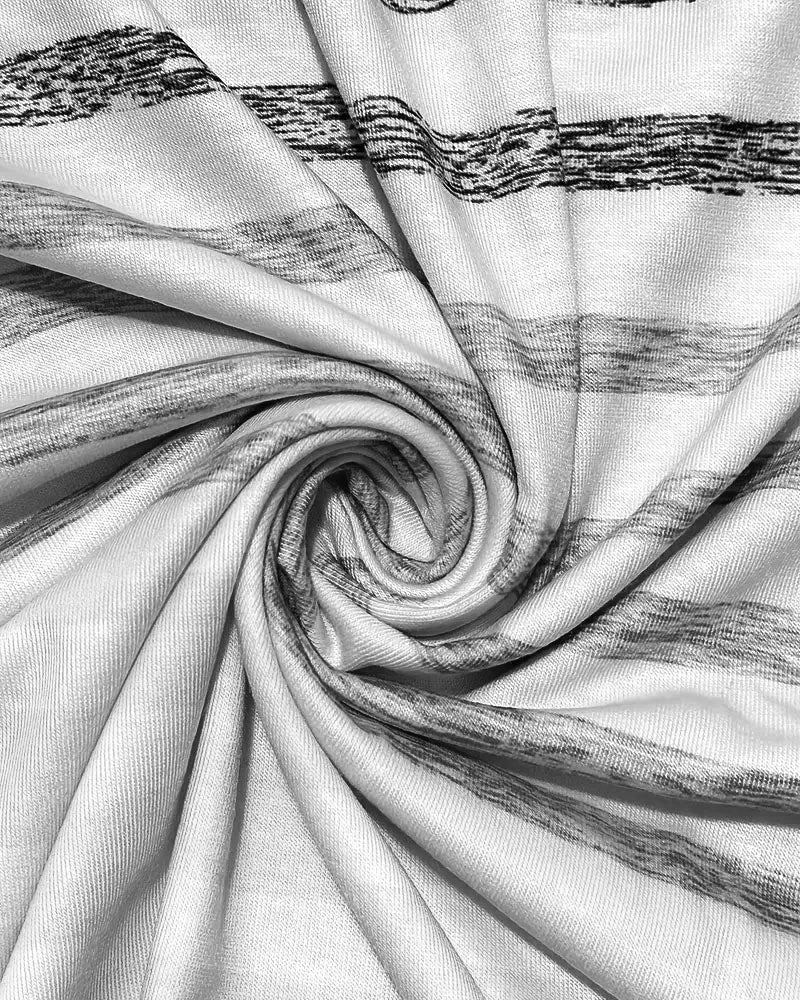 Evelyn – Camiseta de Cuello Redondo de Manga Corta a Rayas