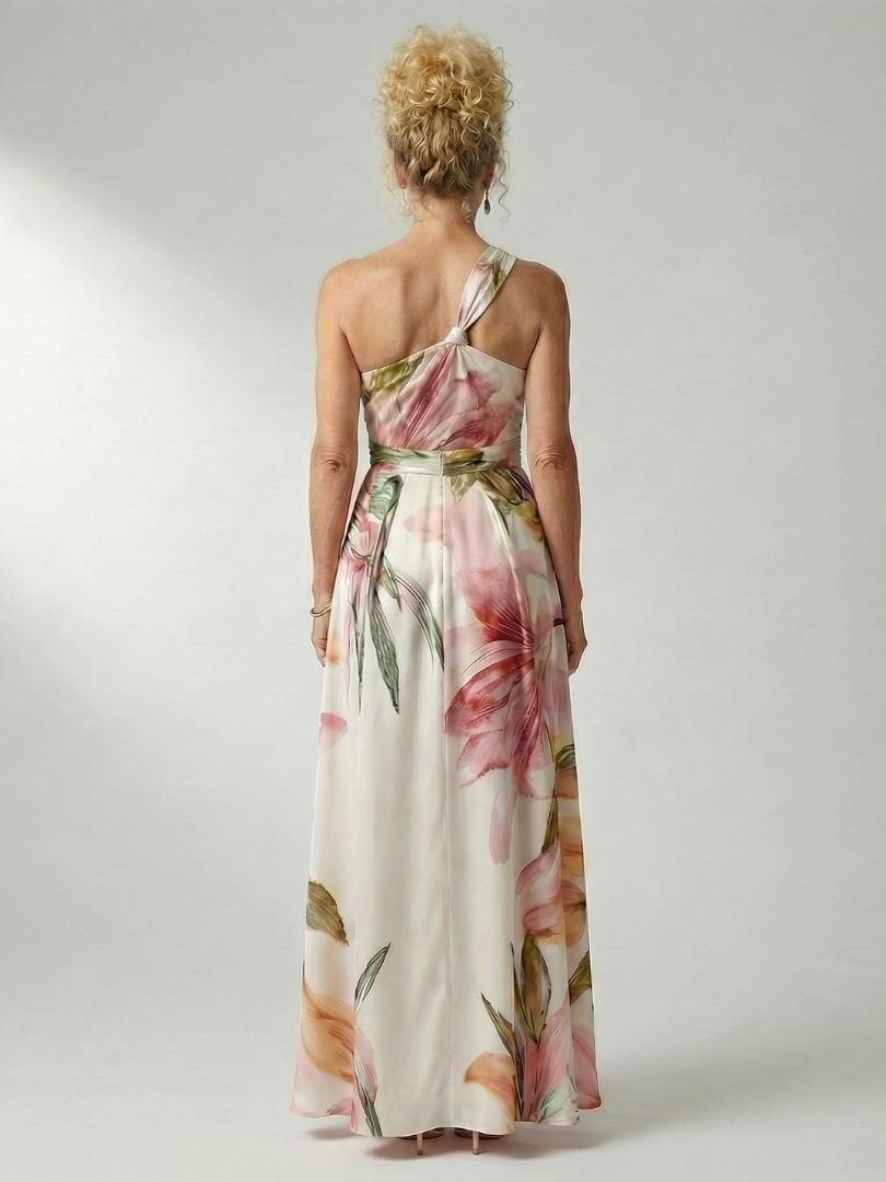 Amiel | Vestido Maxi Floral Ligero - Corte Americano Sin Mangas