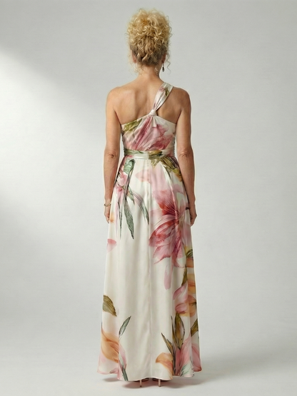 Amiel | Vestido Maxi Floral Ligero - Corte Americano Sin Mangas