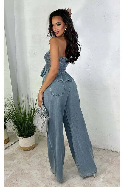 ISLA – CONJUNTO DE DOS PIEZAS EN DENIM ESTILOSO