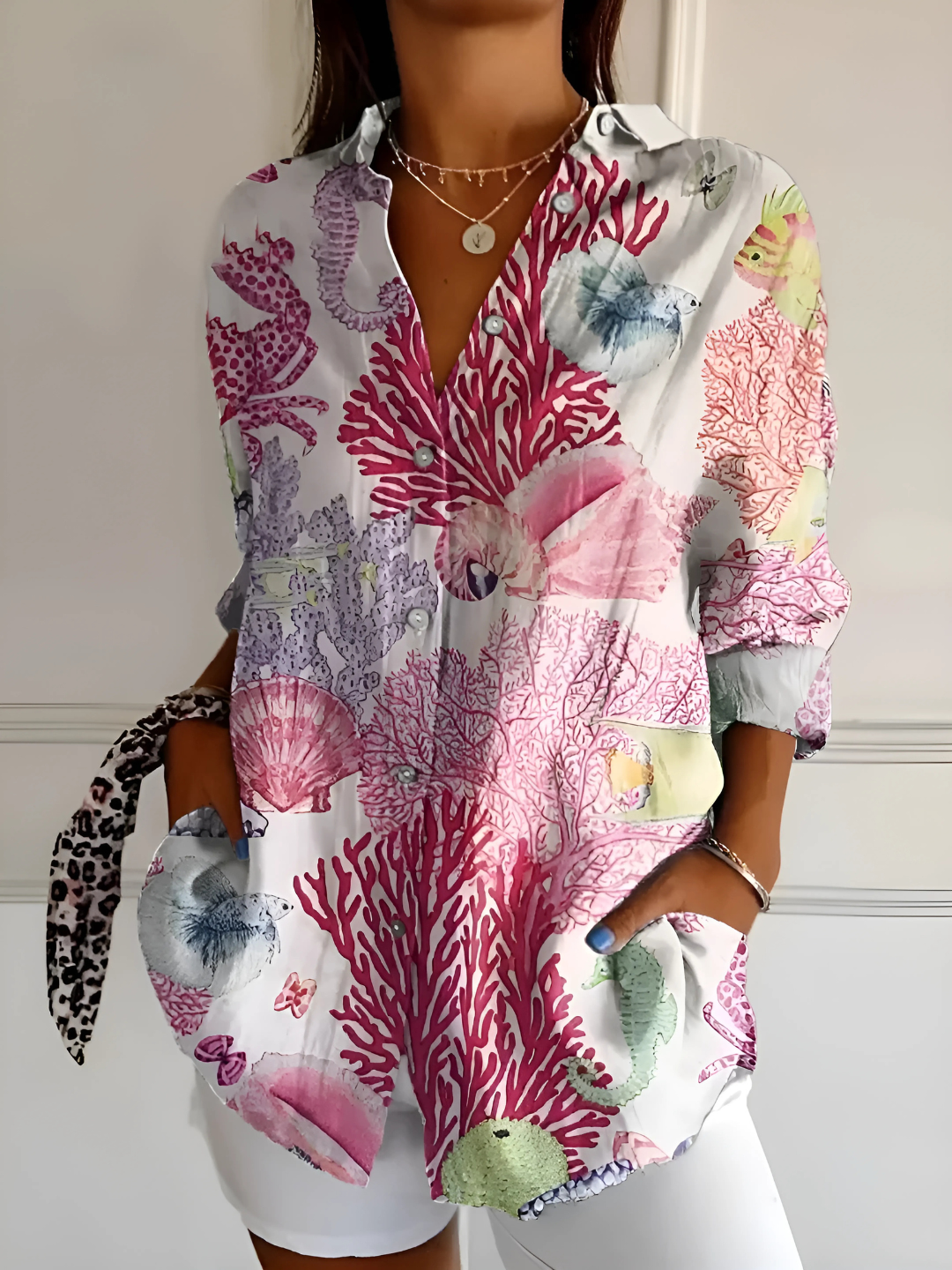 Yllona – Blusa Relajada con Botones