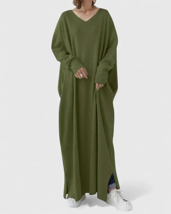 MARY – VESTIDO MAXI DE SUÉTER RELAJADO
