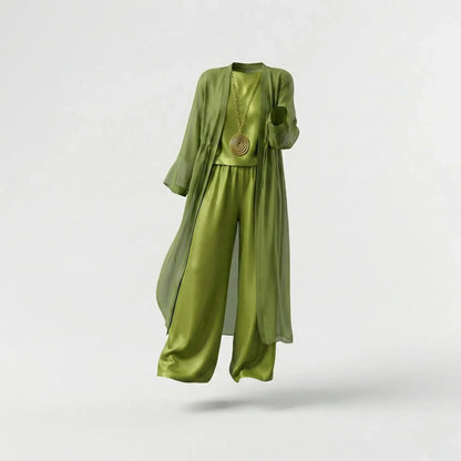 Elvira | Túnica Relajada y Conjunto de Pantalones de Pierna Ancha