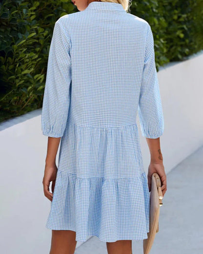 AMOURA – VESTIDO DE VERANO A CUADROS LIGERO