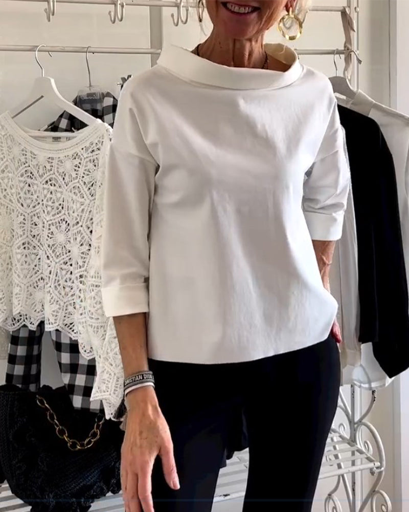 WIEBKE I BLUSA CÓMODA DE MANGA 3/4