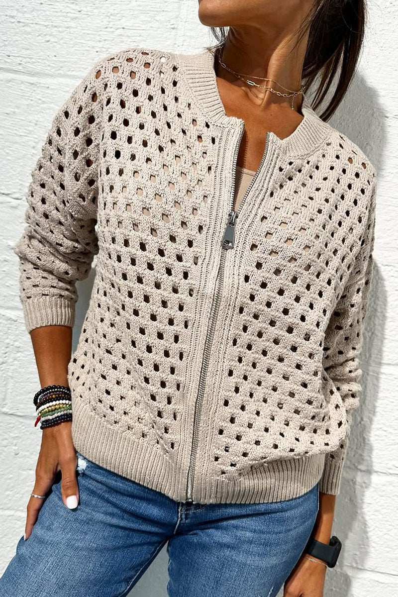 Chaqueta de punto con cremallera
