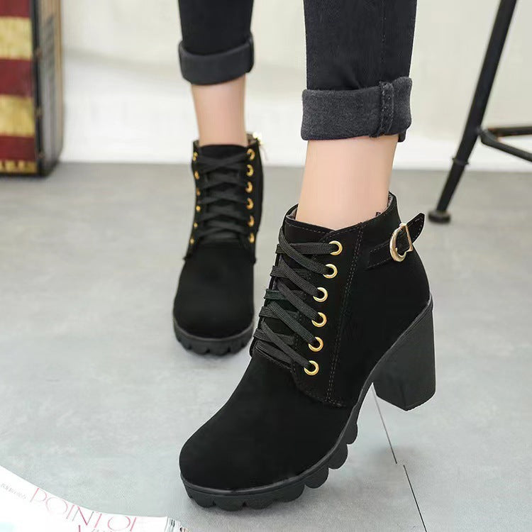 Botines con Tacón Chunky para Mujer
