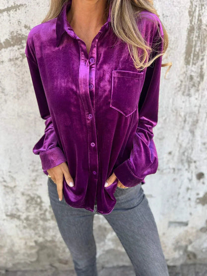 Kaya - Elegante Blusa de Terciopelo