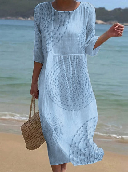 Vestido casual bordado para mujeres.